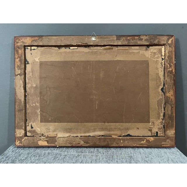 Important watercolor painting representing a beautiful view of Rome with the Tiber, Castel Sant'Angelo and the dome of St....