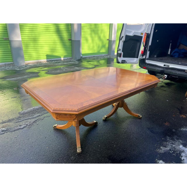 Vintage Wood Dining Table and Six Dining Chairs For Sale - Image 4 of 16