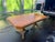 Vintage Wood Dining Table and Six Dining Chairs For Sale - Image 4 of 16