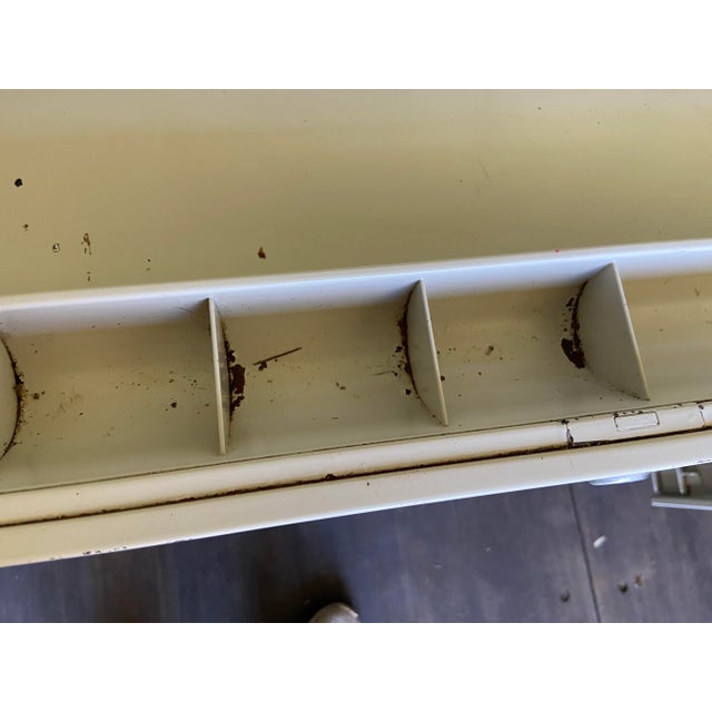General Fireproofing Company 1940s Vintage Mid Century Modern Metal Tanker Desk For Sale - Image 4 of 13