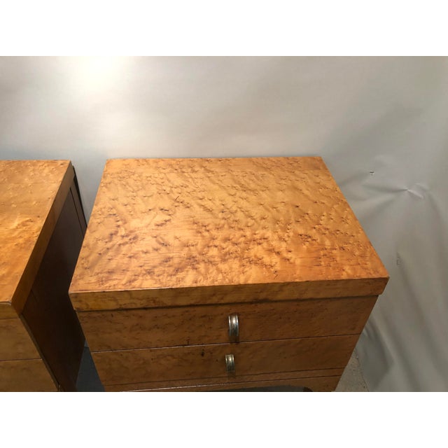 Mid Century Tiger Maple Night Stands a Pair Chairish