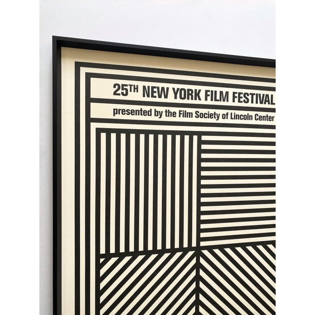 Sol LeWitt Sol LeWitt Vintage 1987 Modernist Silkscreen Print Framed Extra Large Twenty-Fifth New York Film Festival Poster For Sale - Image 4 of 18