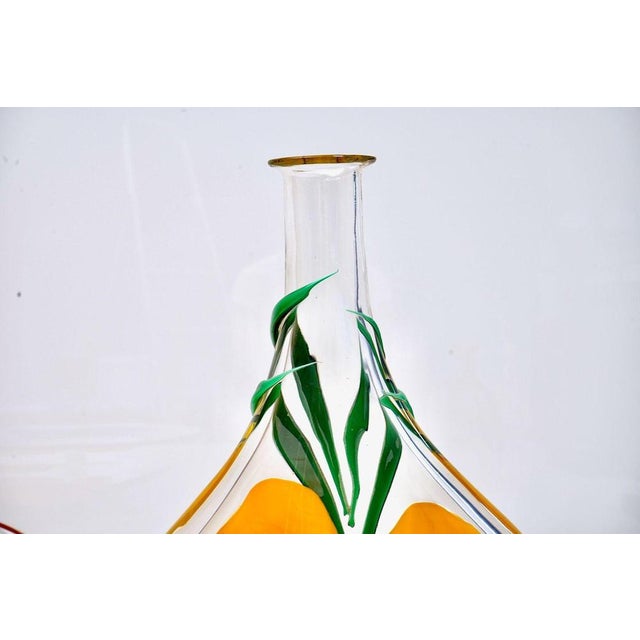 Murano Vase and Bowl with Nasturtium Design by Berit Johansson for Pauly & C., 1998, Set of 2 For Sale - Image 12 of 18