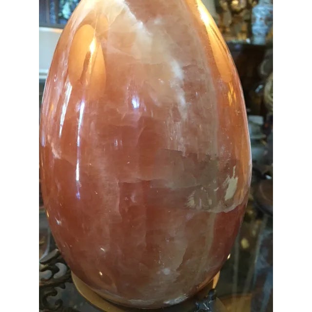 Marble Egg With Brass Stand For Sale In Los Angeles - Image 6 of 10