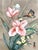 Asian Lilies / Botanical Painting in Gilt Bamboo Frame - a Set of Two For Sale In San Diego - Image 6 of 8