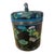 Gorgeous Chinese tea caddy from the early 20th century. It has a black background with turquoise, greens and yellow...