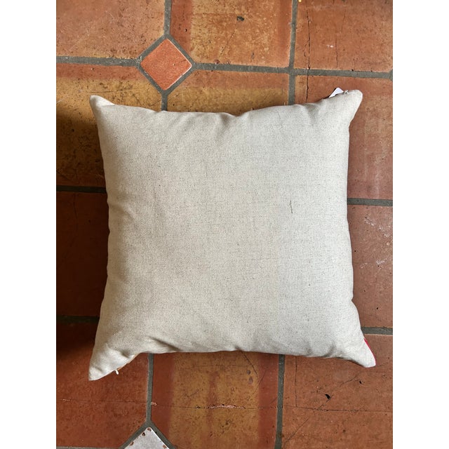 Beige Handmade Suzani Throw Pillow For Sale - Image 8 of 12