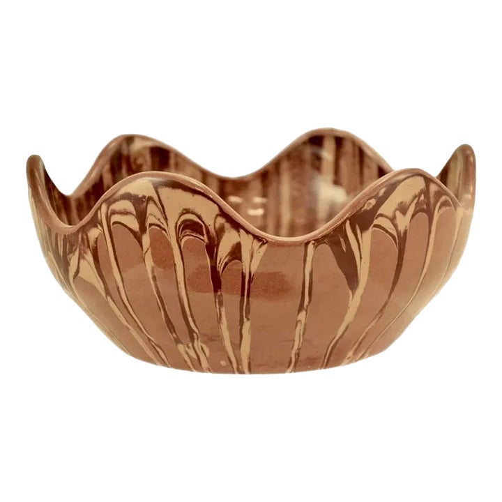 Studio Clay 9” Wave Rim Bowl | Chairish