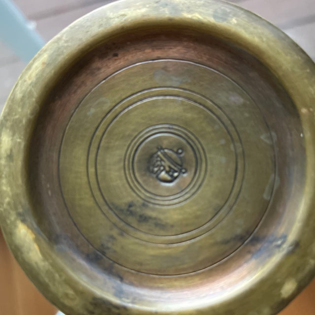 Stunning, Stamped Meiji Period Japanese Cloisonné Vase With Cherry Blossom, Iris and Sparrow Details, 10” For Sale - Image 12 of 12