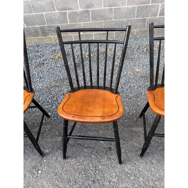 Late 20th Century Set of 4 Attributed toHitchcock Birdcage Dining Side Chairs For Sale - Image 9 of 17