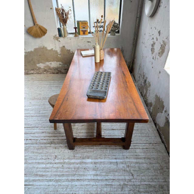 Rustic Farmhouse Table in Oak, 1950s For Sale - Image 16 of 18