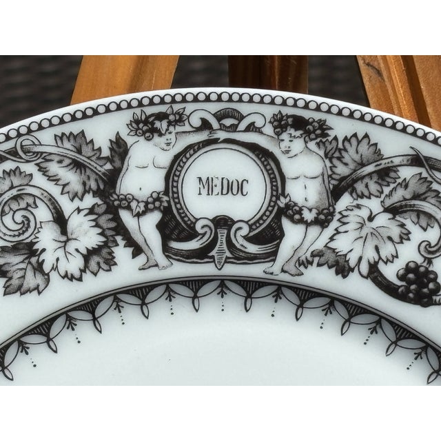 Black Late 20th Century Haviland Limoges French Luncheon Plates From Chateau Loudenne in Medoc France - Set of 10 For Sale - Image 8 of 10