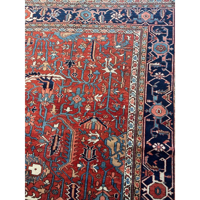 Textile Circa 1920 Serapi Rusty Red All Over Design For Sale - Image 7 of 10