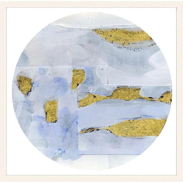 ZBC House Lilac Sky Globe's gold adorned globes featuring pools of color, expressive brushstrokes and collage elements...