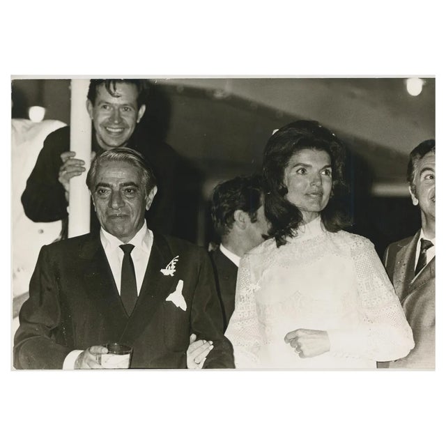 Jackie Kennedy Onassis at Reception in Greece, 1968, Black & White Photograph For Sale