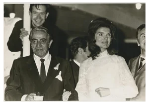 Jackie Kennedy Onassis at Reception in Greece, 1968, Black & White Photograph