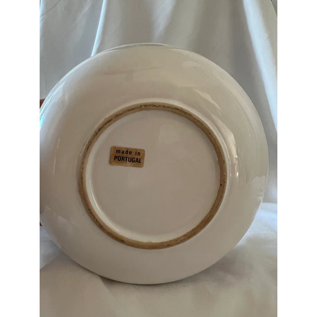 Mid Century Modern White Round Vase Made in Portugal For Sale In Jacksonville, FL - Image 6 of 7