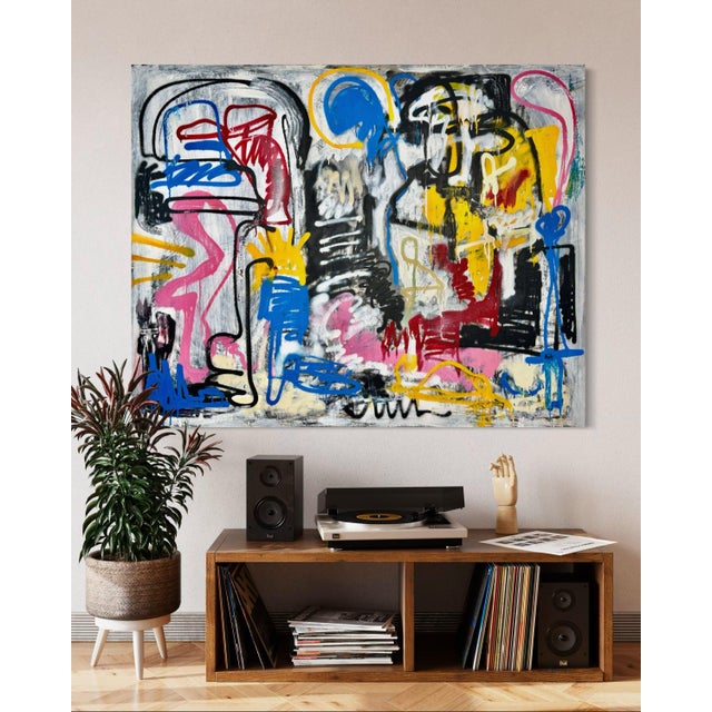 "It Happens at Midnight" Harrison Gilman Contemporary Abstract Mixed Media Painting For Sale - Image 12 of 12