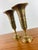 Boho Chic Vintage 1970s Tinted Brass Pair of Vase / Vessels or Candle Holders For Sale - Image 3 of 4