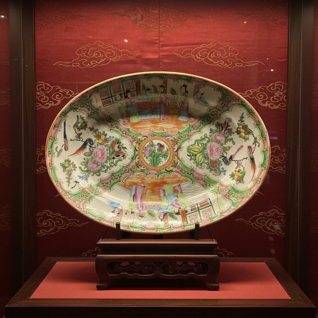 Bring home an exceptional example of mid-19th century Chinese Export porcelain with this hand-painted Famille Rose...