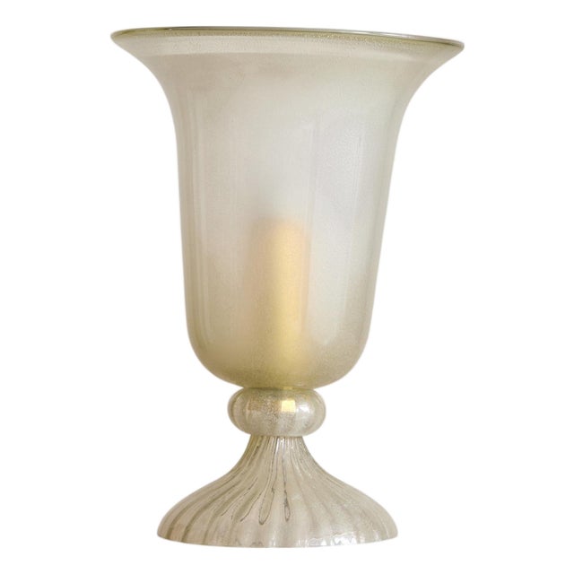 1960s Italian Murano Glass Torchiere-Form Table Lamp For Sale