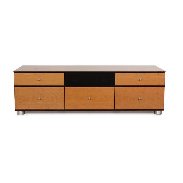 Spectral Wooden Sideboard in Red, Brown & Black For Sale - Image 12 of 15