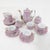 Vintage Pink Floral Porcelain Tea Set – Hand-Painted Victorian Style For Sale - Image 4 of 11