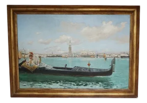 Enrique Serra, An Observer on the Venetian Lagoon, Painting