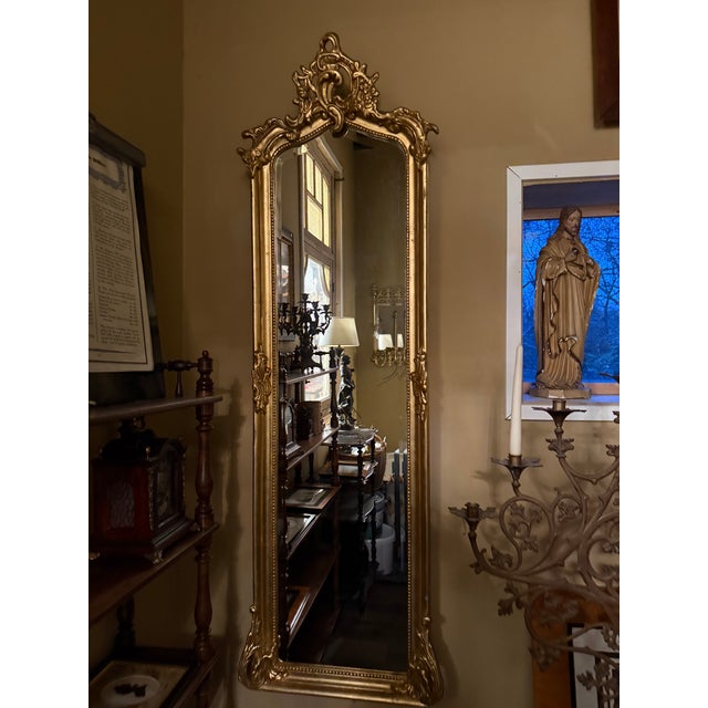 High Gilded Crested Mirror For Sale - Image 4 of 8