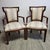 Early 20th Century Pair - Federal Style Mahogany Accent Chairs With Stripped Upholstery, Early 20th Century For Sale - Image 5 of 7