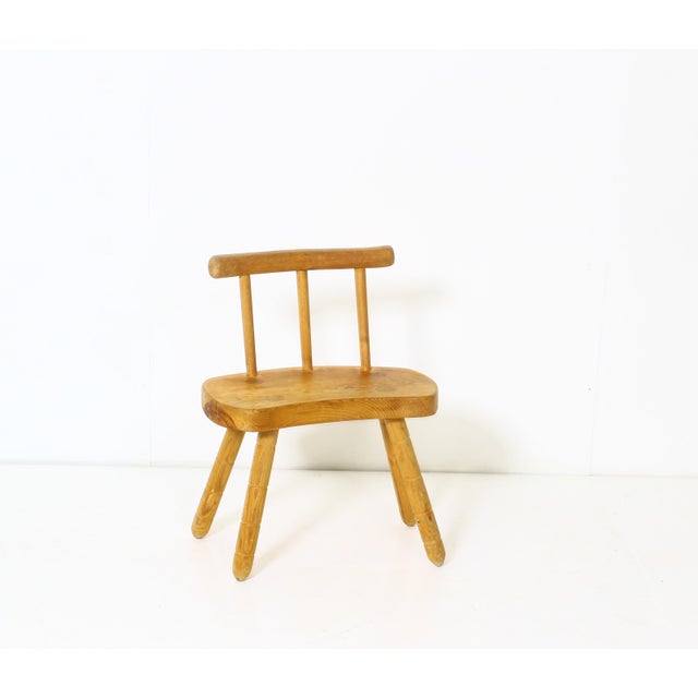 1970s Swedish Stool in Pith Pine, 1975 For Sale - Image 5 of 16