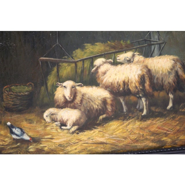 Sheep, 1920s, Oil on Board, Framed For Sale - Image 9 of 16