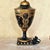 Wildwood Hand Painted Toleware Urn Table Lamp, Rocky Mount Nc, Floral Black & Gold For Sale - Image 10 of 18