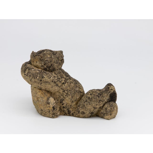 Reconstituted Stone Teddy Bear Garden Ornament, England 20th Century For Sale - Image 4 of 7