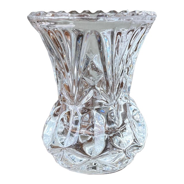 Late 20th Century Krystal Zajecar Budvase or Toothpick Holder Lead Crystal Made in Yugoslavia For Sale