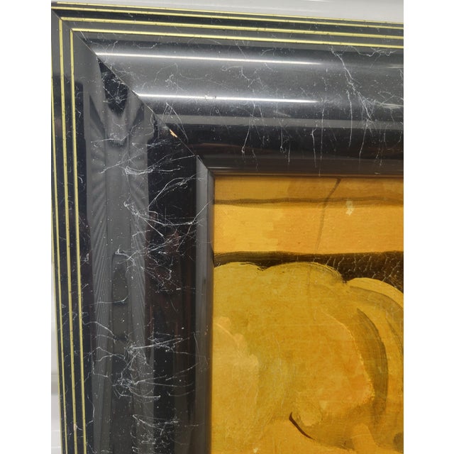 1980s Monumental Reproduction Michaelangelo Sibyl, Erythraean Oil Paintings Framed Art Signed Rueben- A Pair For Sale - Image 11 of 18