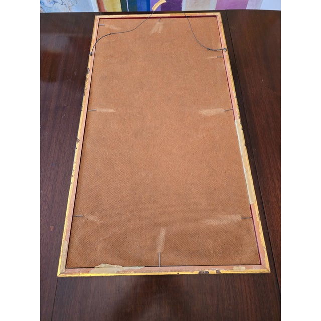 Black Vintage Asian Calligraphy Art With Original Stamp For Sale - Image 8 of 8