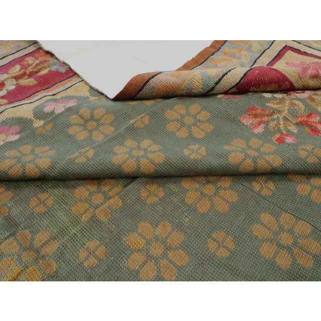 Galerie Shabab Collection Early 20th Century English Needlepoint Rug For Sale - Image 10 of 10