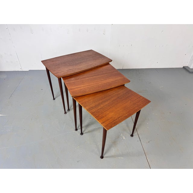 Mid-Century Danish Teak Nesting Tables, Set of 3 For Sale - Image 4 of 7