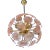 Murano Pink Glass Disc Sputnik Chandelier For Sale