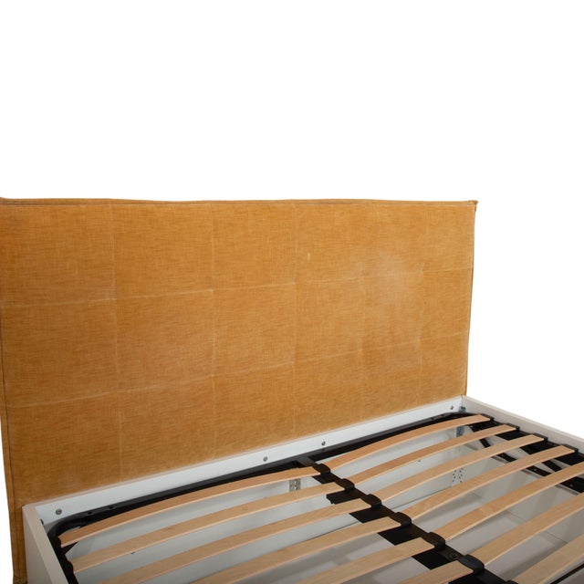 Lugano Fabric Bed Frame in Yellow, White and Curry with Manual Function by BoConcept For Sale - Image 5 of 16