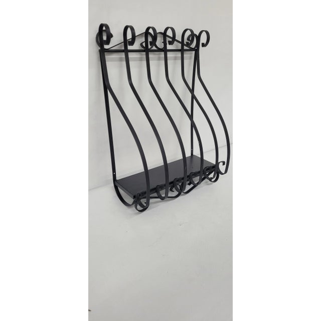 1970s 1970s Vintage Metal Wall Shelf Display Spanish Gothic Case Cage Medieval Sconce Style For Sale - Image 5 of 8