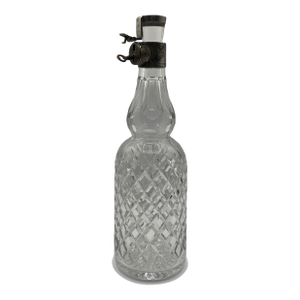 Vintage Hukin & Heath 19th Century Locking Decanter Sterling Silver