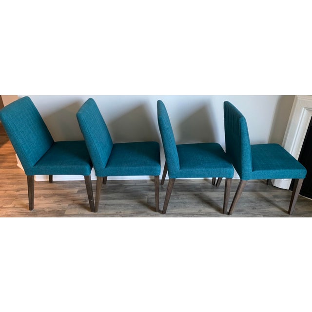 Modern Channel Tufted Dining Side Chairs, Set of 4 For Sale - Image 10 of 15
