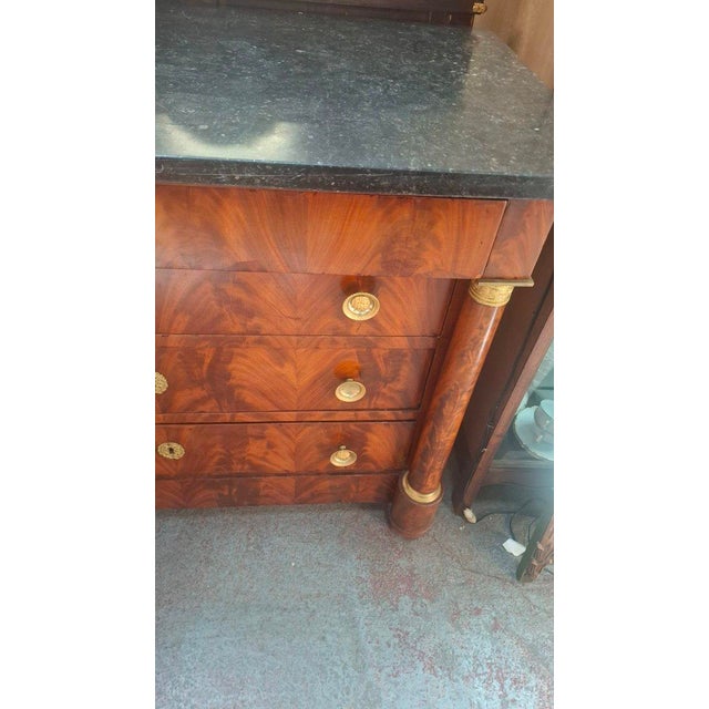 Traditional Antique Empire Mahogany Chest of Drawers, 1890 For Sale - Image 3 of 9