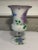 Vintage Reverse Painted Glass Vase For Sale - Image 4 of 9