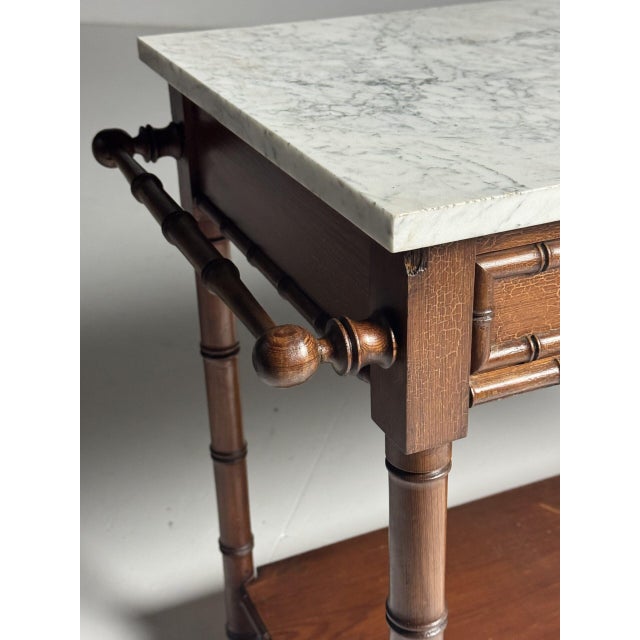 Antique Side Table in Faux Bamboo, 1900 For Sale - Image 12 of 18