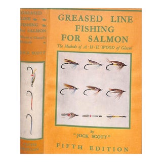 "Greased Line Fishing for Salmon" 1950 "Jock Scott" For Sale