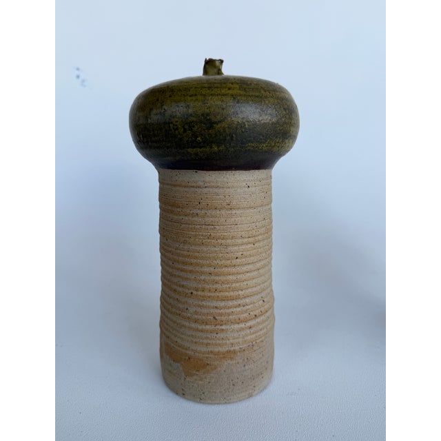 Late 20th Century 1970's Midcentury Modern Studio Pottery Signed/ For Sale - Image 5 of 10