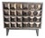 West Elm Limited Edition Hand-Glazed Tile Cabinet, Bronze Geometric Front For Sale